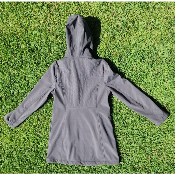 ANNE KLEIN GRAY ZIPPER HOODED JACKET COAT SIZE SMALL - Picture 8 of 9